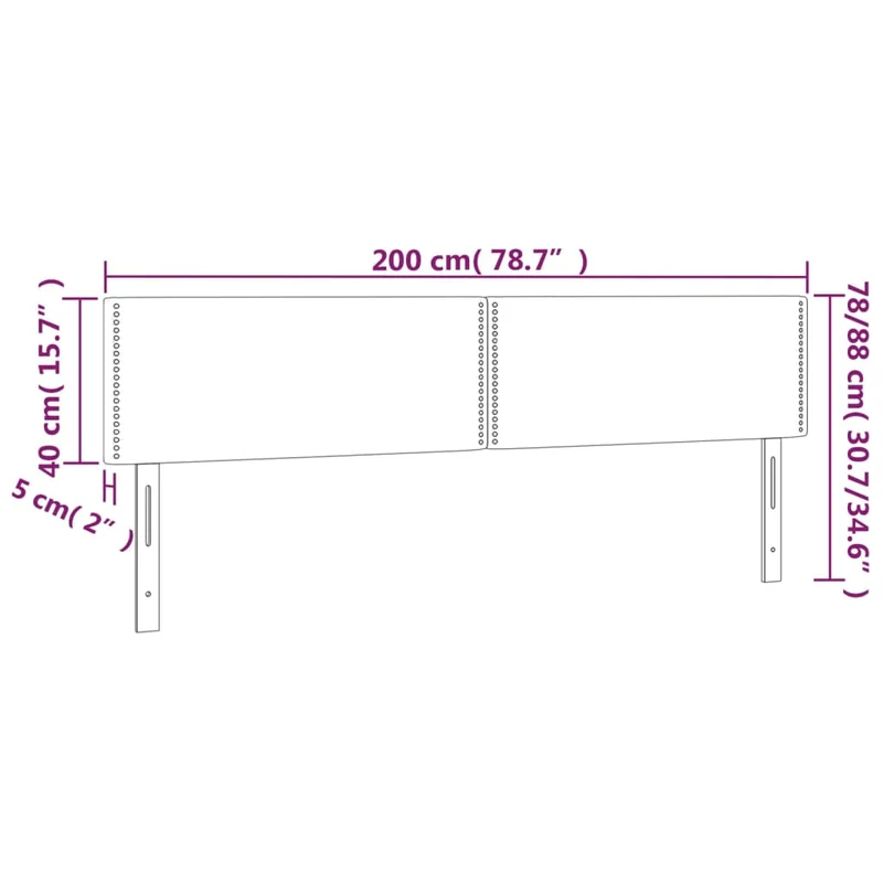 Tête de lit accessoire couchage chambre à coucher meuble 2 parties 100 x 5 x 78/88 cm synthétique blanc TDL0206590
