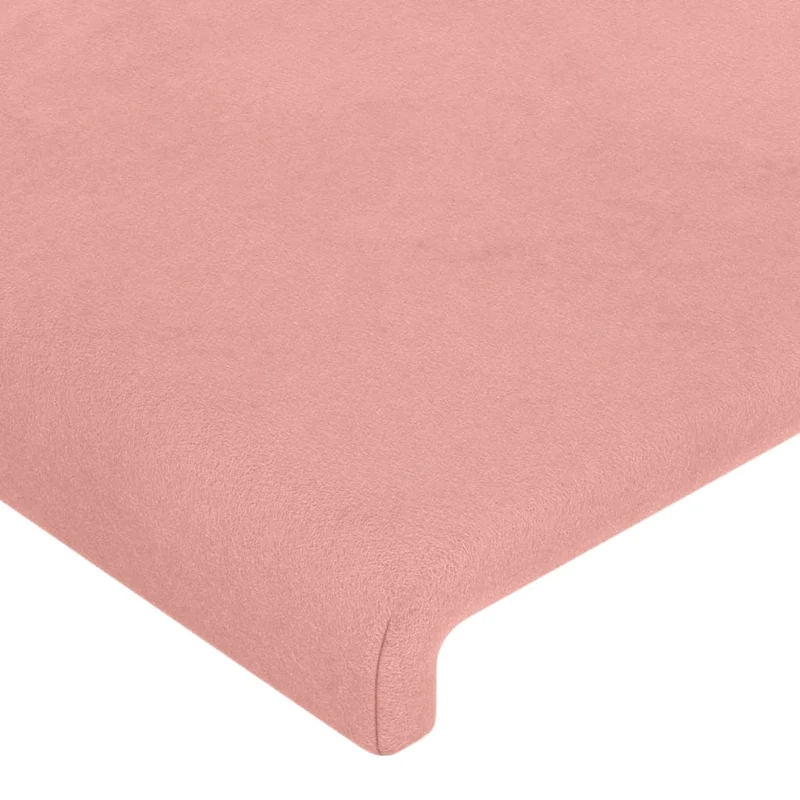 Tête de lit accessoire couchage chambre à coucher meuble 2 parties 100 x 5 x 78/88 cm tissu velours rose TDL0206211