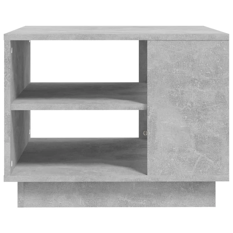 Table basse avec étagères design intemporel 55 x 55 x 43 cm bois d'ingénierie gris DEC039311