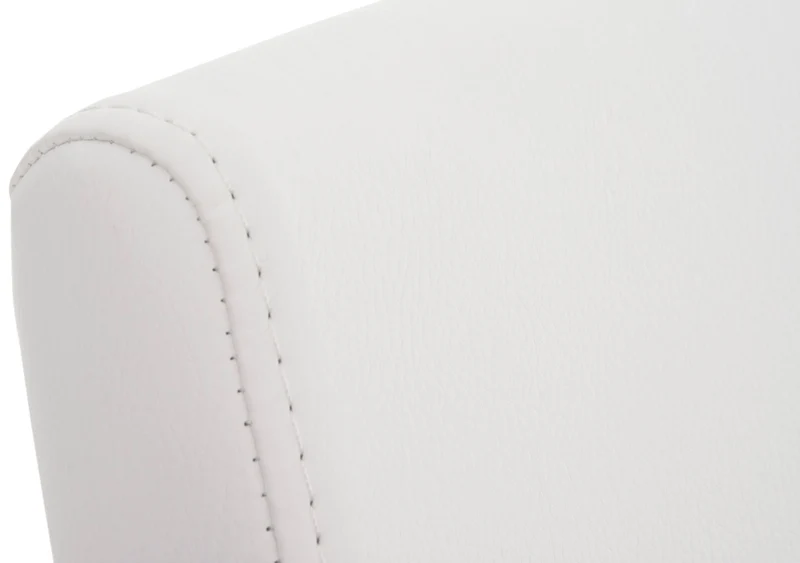 Lot de 2 chaises de salle à manger style épuré en PVC blanc et acier inoxydable 10_0001609