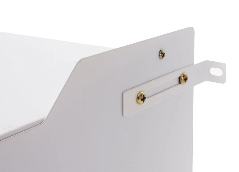 Meuble bas pour machine à laver avec tiroir 33 x 61 x 62 cm MDF et acier blanc 04_0007837