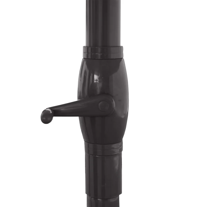 Parasol Ø 5 m professionnel de restauration aluminium et polyester 28 kg anthracite avec pied 04_0008025