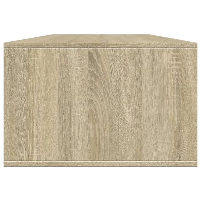 Table basse avec étagères design rustique moderne 102 x 55 x 35 cm bois d'ingénierie couleur chêne DEC038911
