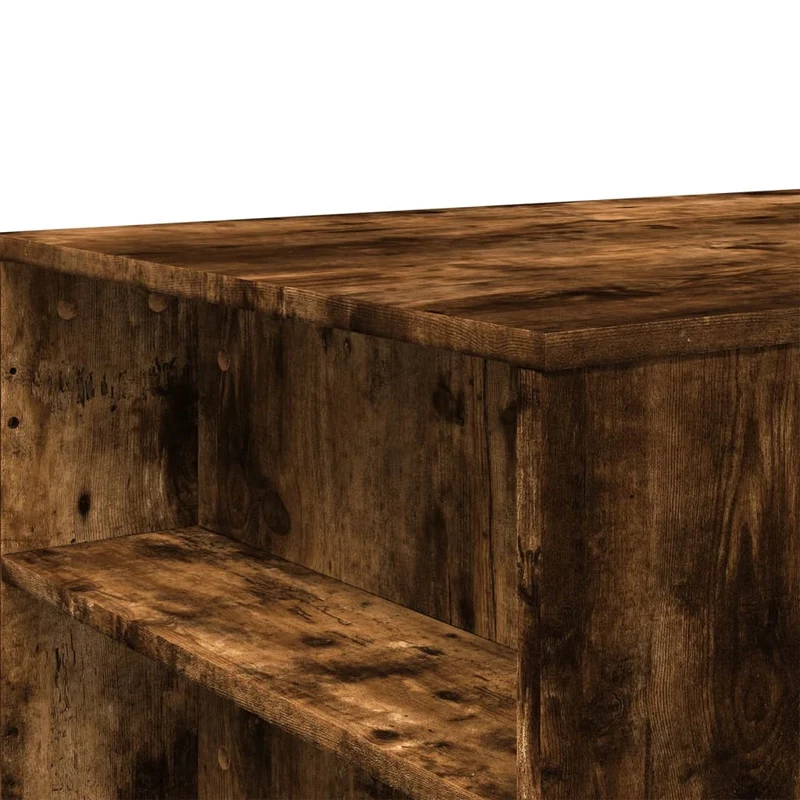 Table basse avec étagères design rustique 102 x 55 x 42 cm bois d'ingénierie marron DEC038380