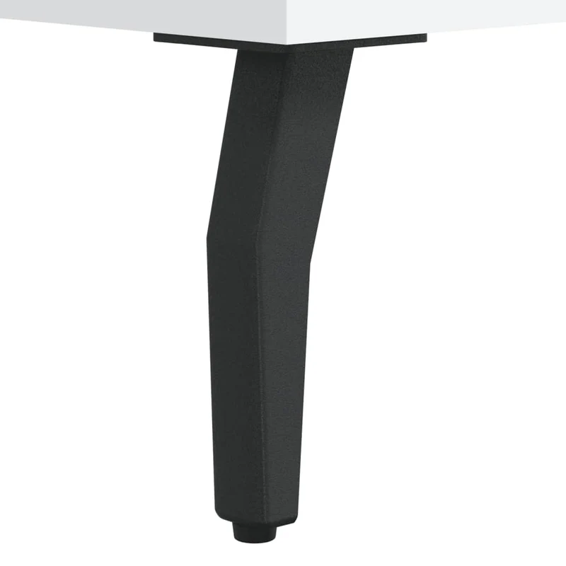 Table basse avec tiroir design moderne 50 x 50 x 40 cm bois d'ingénierie blanc et fer DEC037879