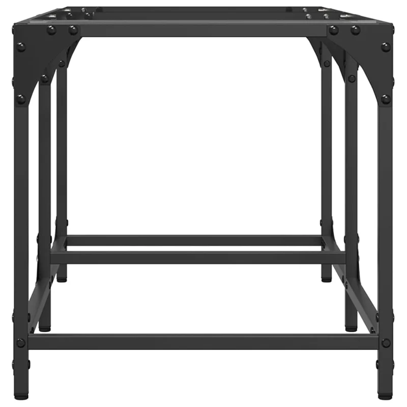 Table basse de salon design moderne avec dessus en verre transparent 78,5 x 40 x 40cm acier DEC037372