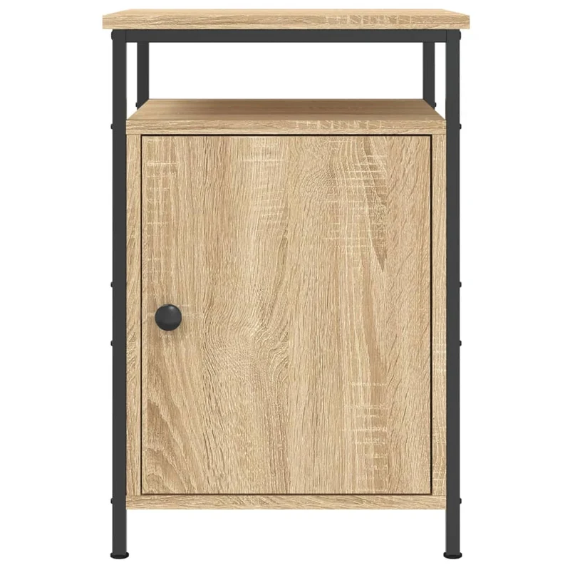 Table de chevet avec grand espace de rangement 40 x 42 x 60 cm bois d'ingénierie et fer DEC033872