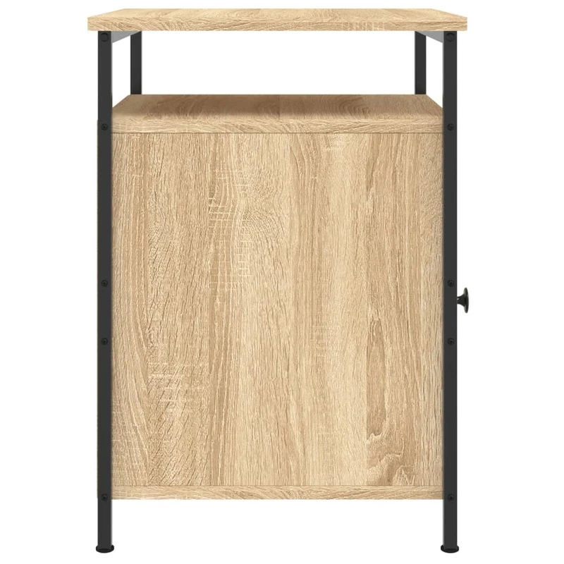 Table de chevet avec grand espace de rangement 40 x 42 x 60 cm bois d'ingénierie et fer DEC033872