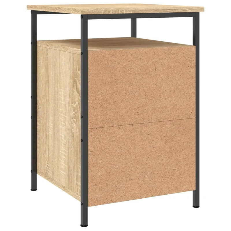 Table de chevet avec grand espace de rangement 40 x 42 x 60 cm bois d'ingénierie et fer DEC033872