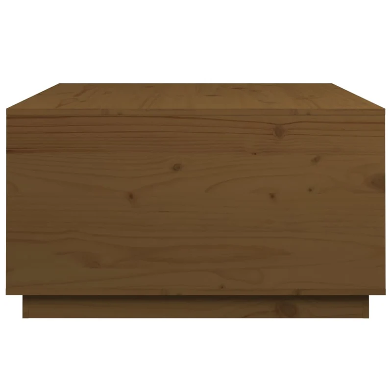 Table basse avec 4 tiroirs design moderne 80 x 80 x 45 cm bois massif de pin marron DEC039502