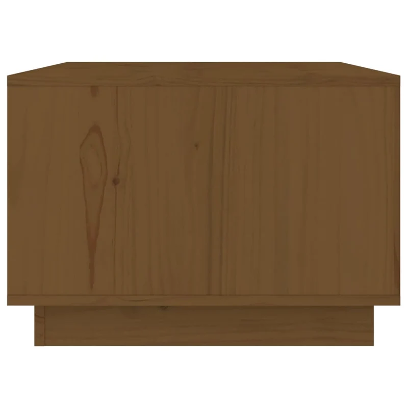 Table basse avec deux tiroirs design moderne 80 x 50 x 35 cm bois massif de pin marron DEC039496