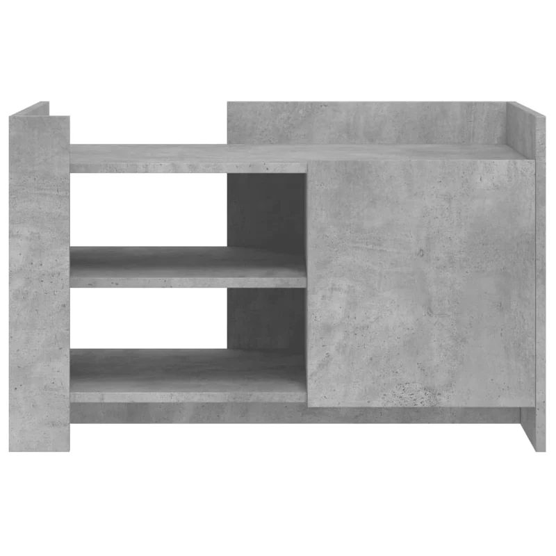 Table basse avec étagères design moderne 80 x 50 x 50 cm bois d'ingénierie gris DEC039342