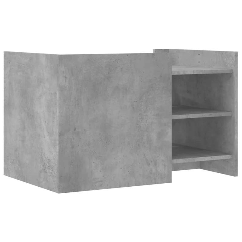Table basse avec étagères design moderne 80 x 50 x 50 cm bois d'ingénierie gris DEC039342