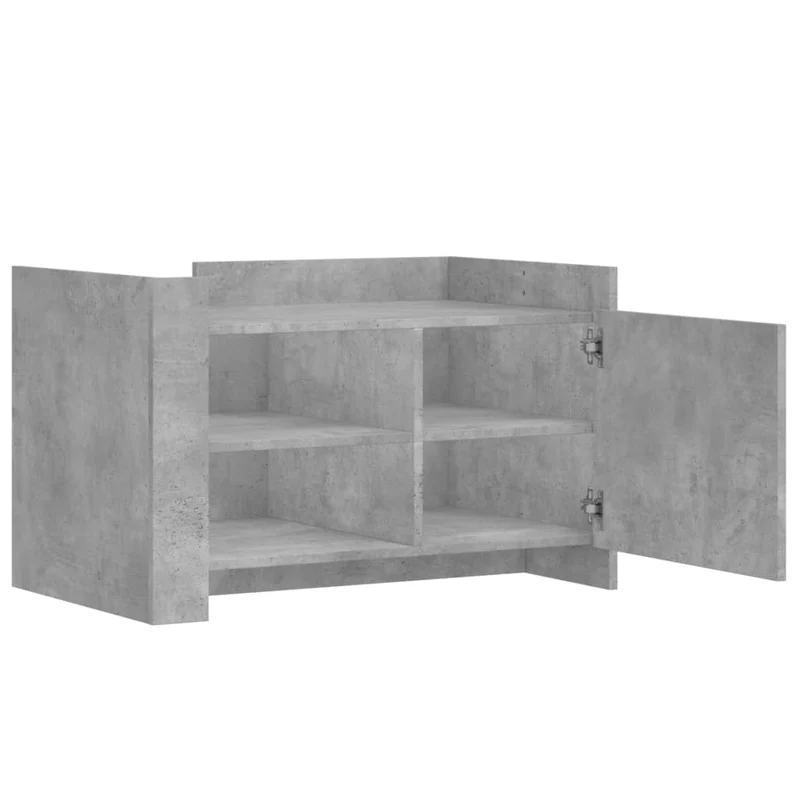 Table basse avec étagères design moderne 80 x 50 x 50 cm bois d'ingénierie gris DEC039342