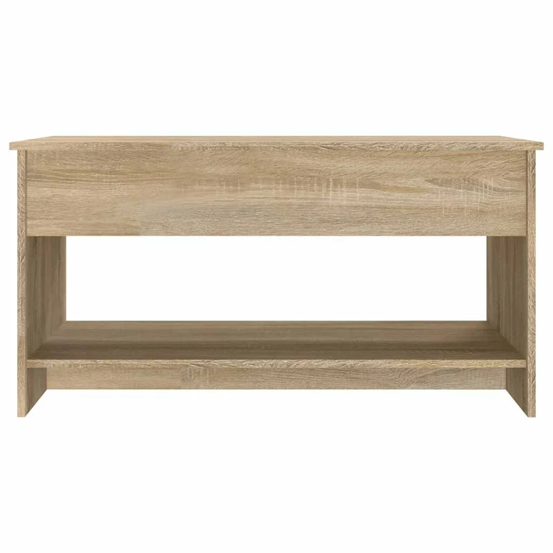 Table basse avec plateau relevable design moderne 102 x 50 x 52,5 cm bois d'ingénierie couleur chêne DEC038909