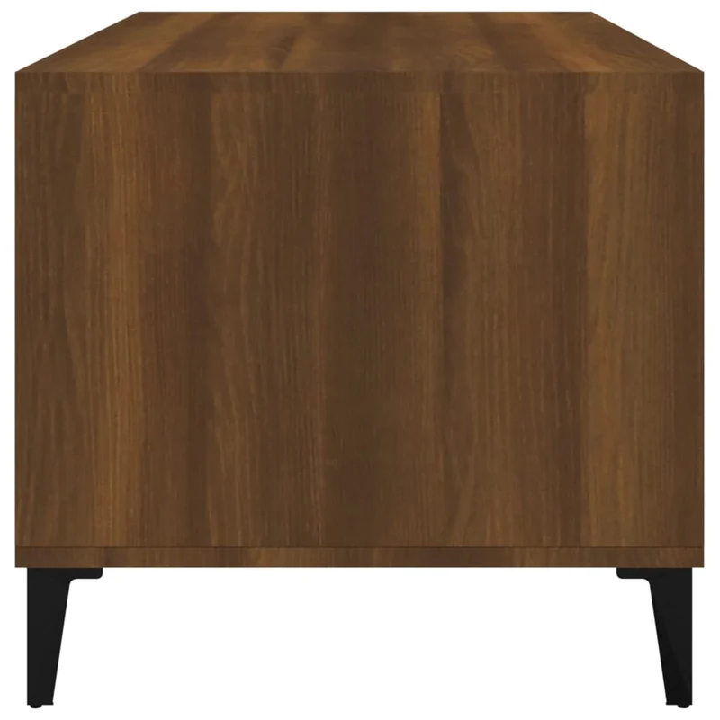 Table basse avec tiroir et étagère design moderne 90 x 49 x 45 cm bois d'ingénierie marron DEC038782
