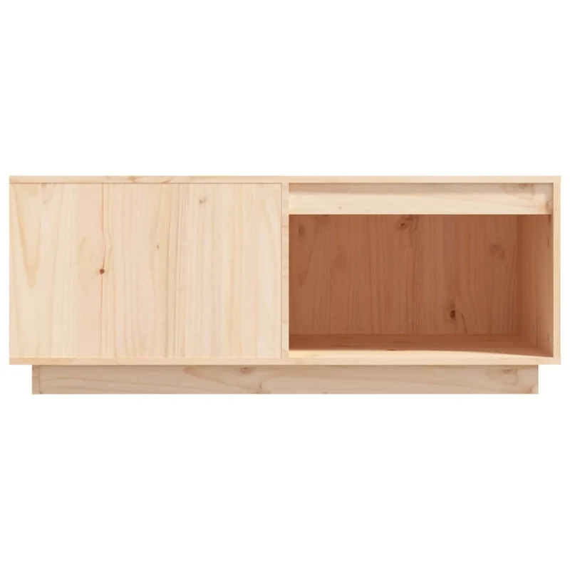 Table basse de salon design rustique 100 x 101 x 40,5 cm bois massif de pin DEC036919