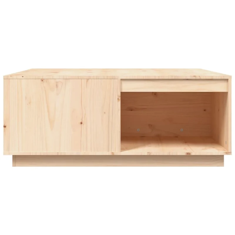 Table basse de salon design rustique 100 x 101 x 40,5 cm bois massif de pin DEC036919