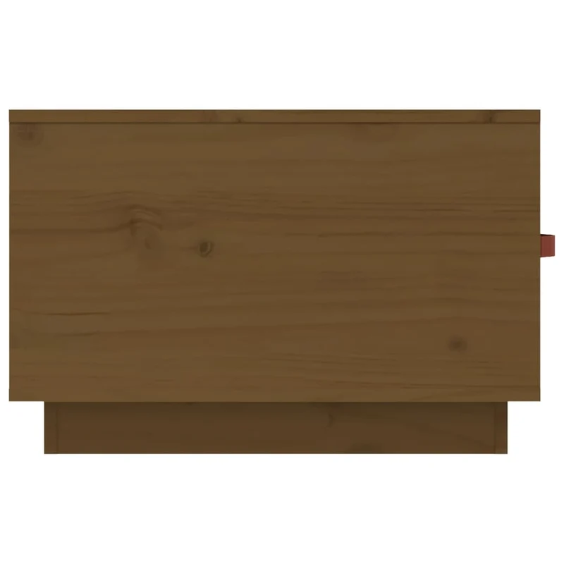 Table basse avec deux tiroirs design rustique moderne 60 x 53 x 35 cm bois massif de pin marron DEC039488