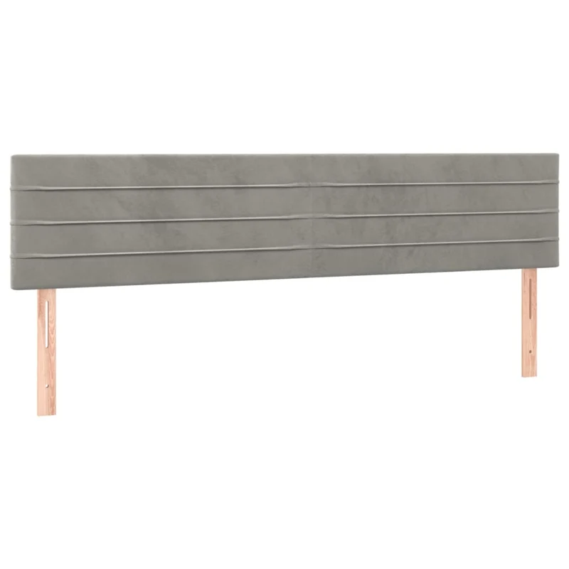 Cadre de lit LED avec sommier tête de lit matelas surmatelas 180x200 cm tissu velours gris clair TDL0207810