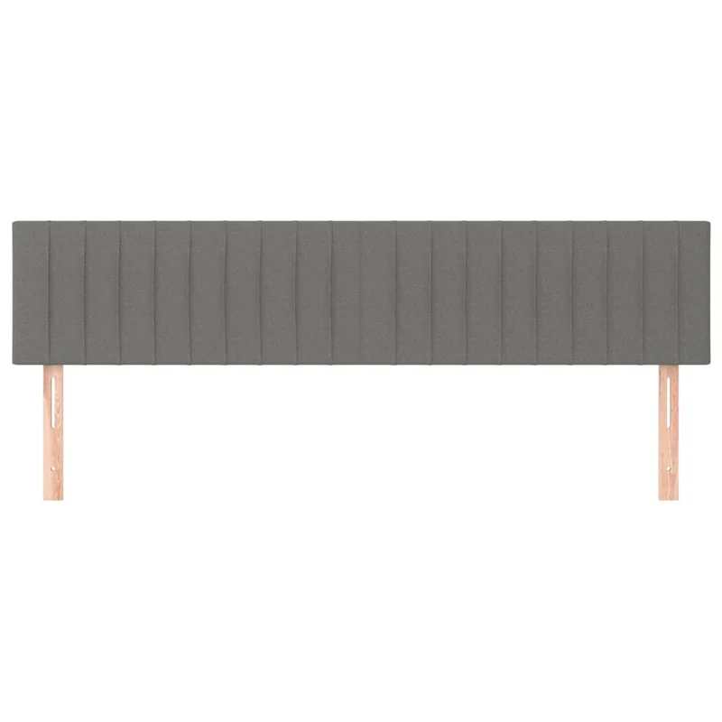 Tête de lit accessoire couchage chambre à coucher meuble 2 parties 100 x 5 x 78/88 cm tissu gris foncé TDL0206390