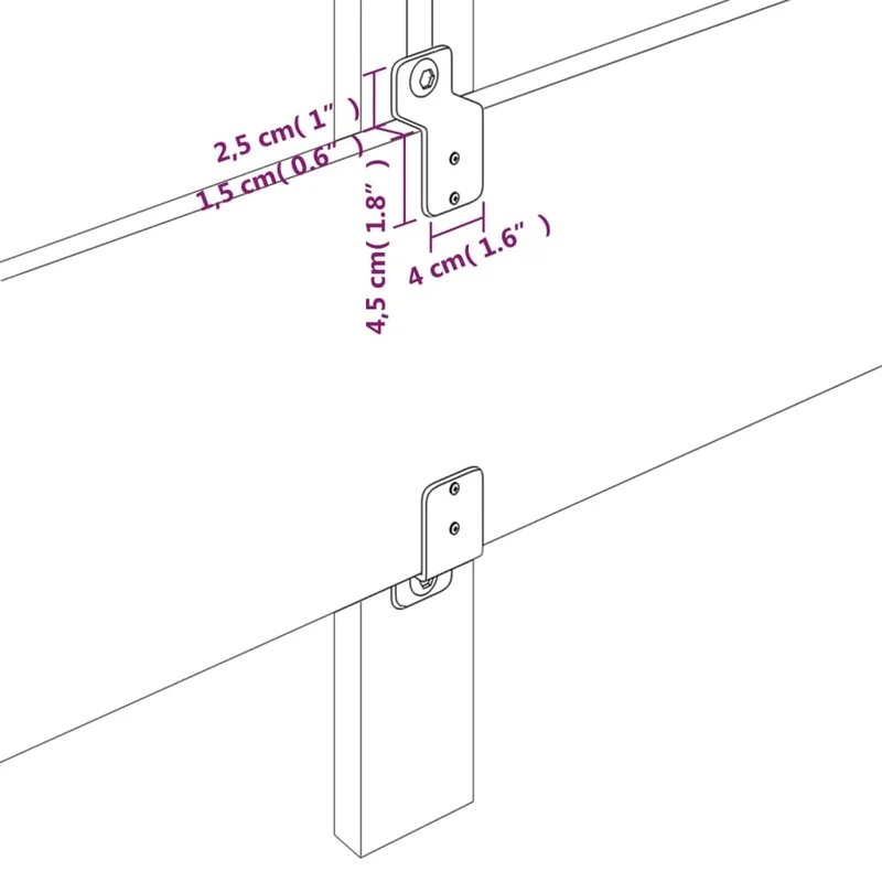 Tête de lit accessoire couchage chambre à coucher meuble 4 parties 100 x 5 x 78/88 cm tissu velours gris foncé TDL0206016