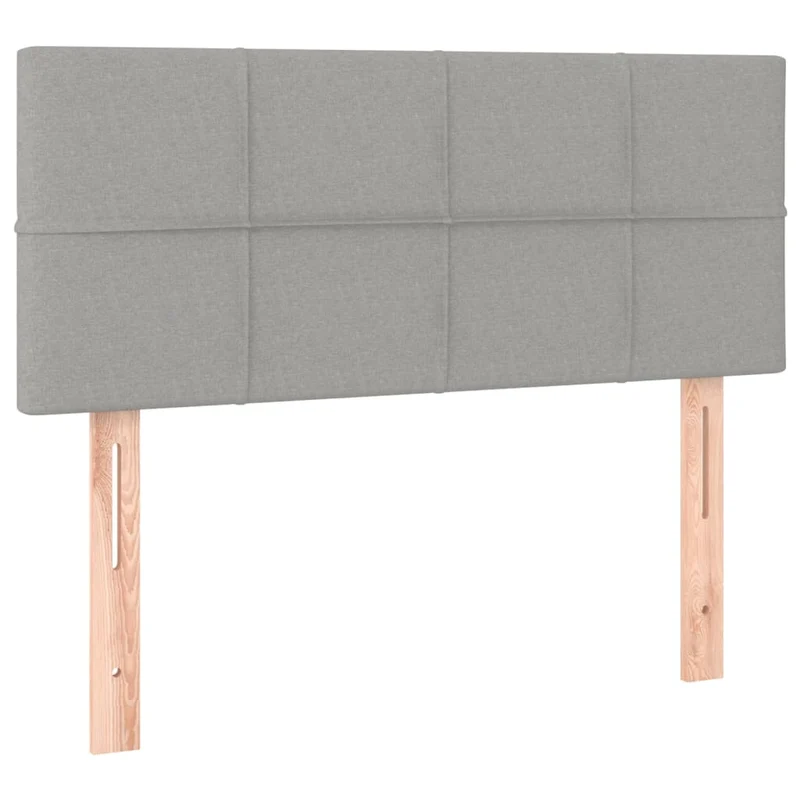 Tête de lit accessoire couchage chambre à coucher meuble à LED 80 x 5 x 78/88 cm tissu gris clair TDL0201271