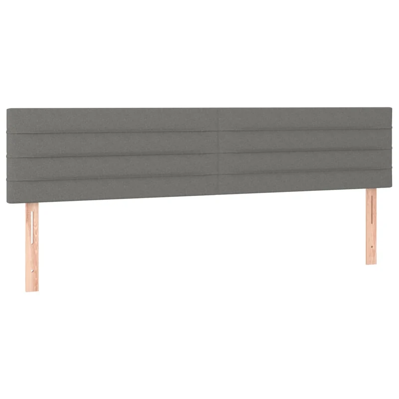 Cadre de lit LED avec sommier tête de lit matelas 200x200 cm tissu gris foncé TDL0208315