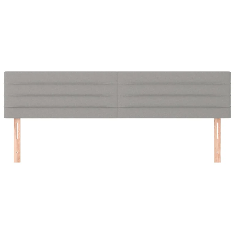 Tête de lit accessoire couchage chambre à coucher meuble 2 parties 100 x 5 x 78/88 cm tissu gris clair TDL0206450