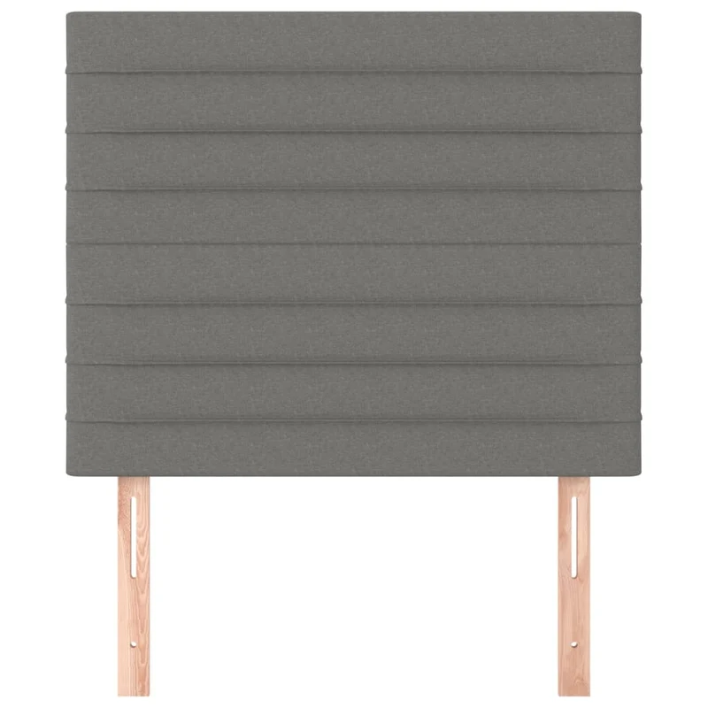 Tête de lit accessoire couchage chambre à coucher meuble 2 parties 100 x 5 x 78/88 cm tissu gris foncé TDL0206393