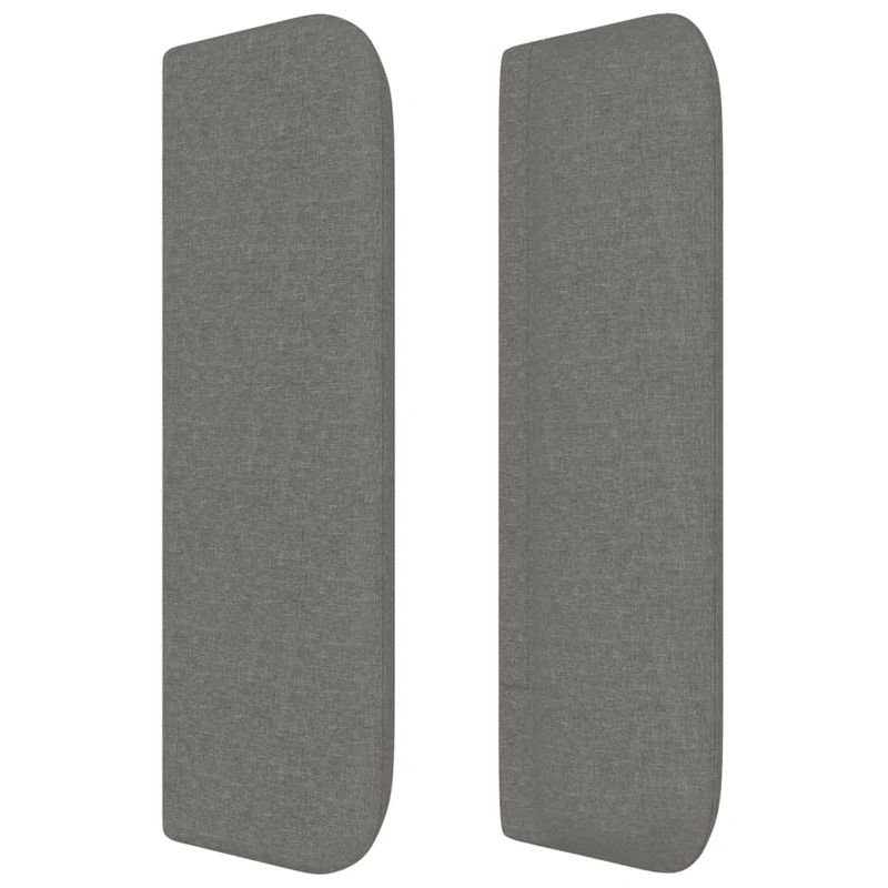 Tête de lit accessoire couchage chambre à coucher meuble avec rebord latéral 93 x 16 x 78/88 cm tissu gris foncé TDL0204863