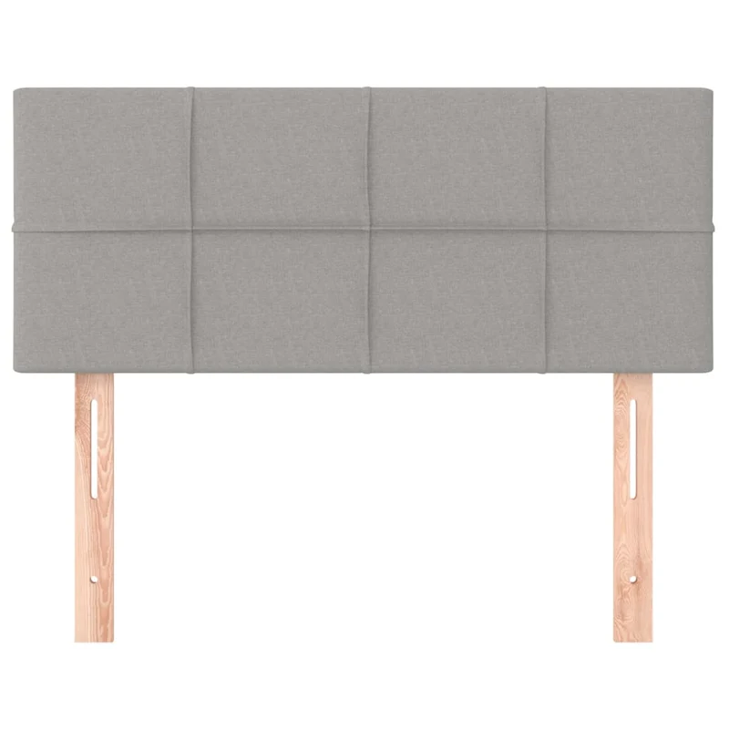 Tête de lit accessoire couchage chambre à coucher meuble 90 x 5 x 78/88 cm tissu gris clair TDL0203206