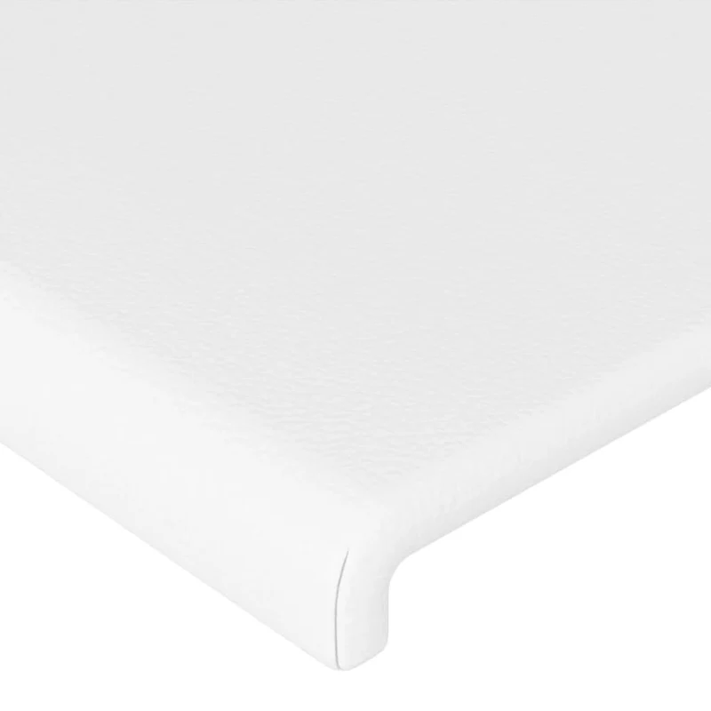 Tête de lit accessoire couchage chambre à coucher meuble avec rebord latéral 93 x 16 x 78/88 cm synthétique blanc TDL0205766