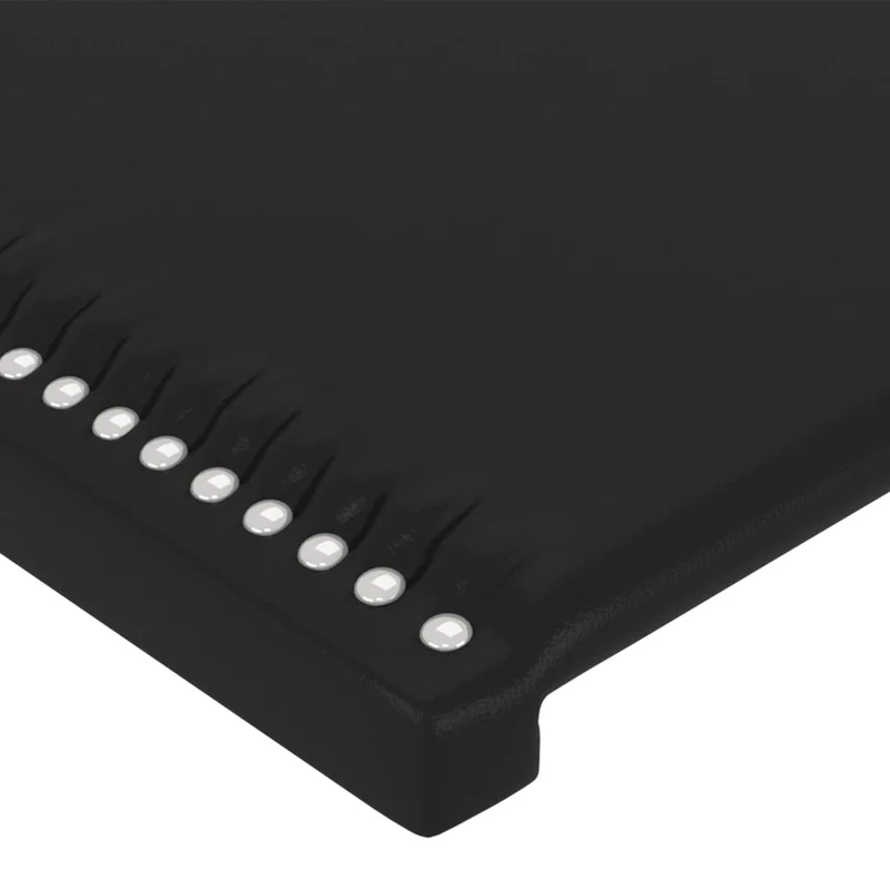 Tête de lit accessoire couchage chambre à coucher meuble à LED 90 x 5 x 118/128 cm synthétique noir TDL0200546