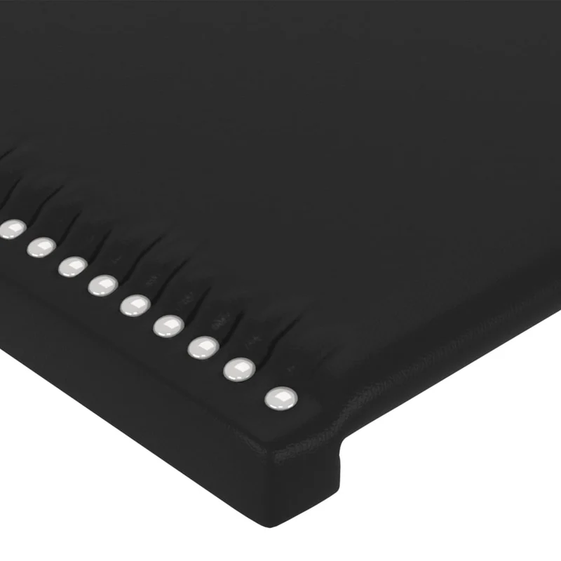Tête de lit accessoire couchage chambre à coucher meuble à LED 93 x 16 x 118/128 cm synthétique noir TDL0200523