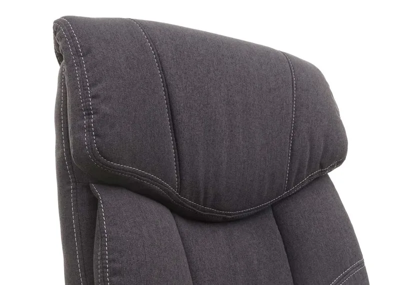 Fauteuil chaise de bureau sur roulettes pivotante tissu gris foncé 04_0001808