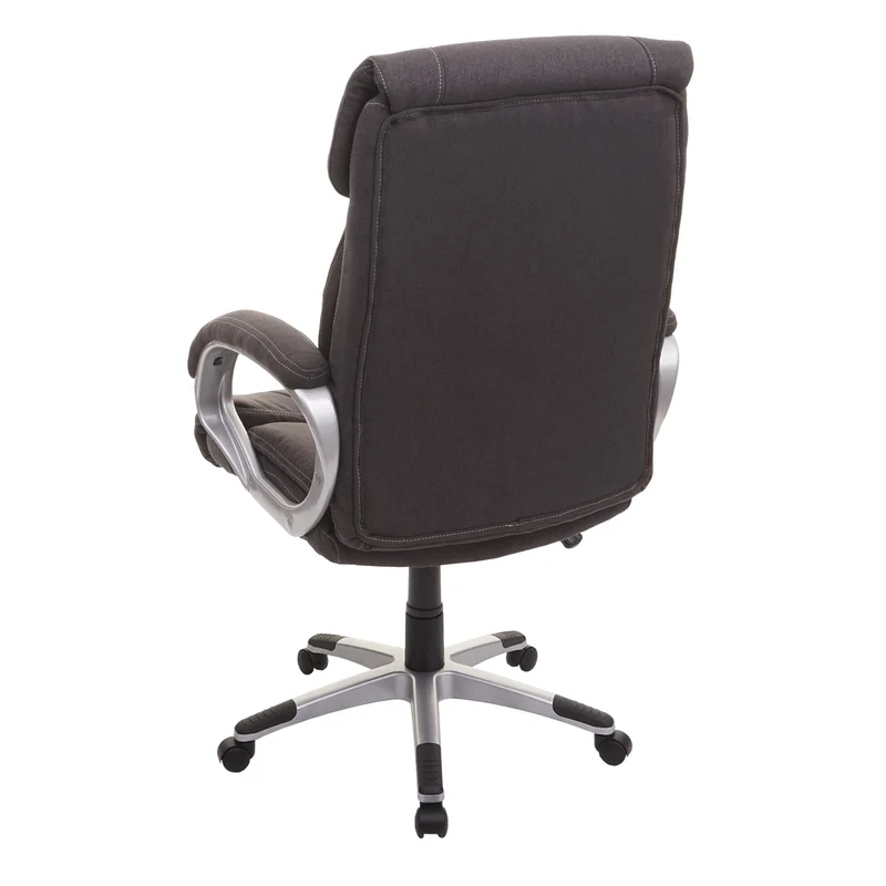 Fauteuil chaise de bureau sur roulettes pivotante tissu gris foncé 04_0001808