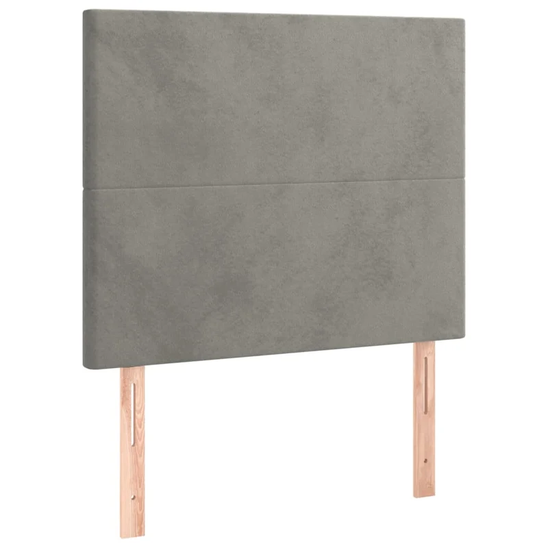 Cadre de lit LED avec sommier tête de lit matelas surmatelas 120x200 cm tissu velours gris clair TDL0207871