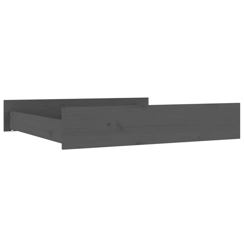 Tiroir de lit rangement avec roulettes lot de 2 bois de pin gris TDL0206828
