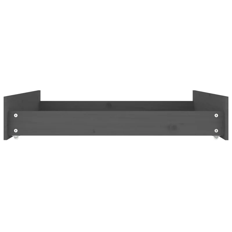 Tiroir de lit rangement avec roulettes lot de 2 bois de pin gris TDL0206828