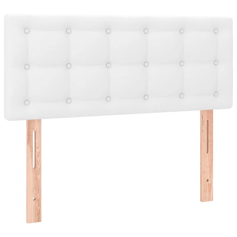 Tête de lit accessoire couchage chambre à coucher meuble capitonné 100 x 5 x 78/88 cm synthétique blanc TDL0203969