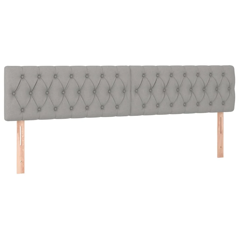 Cadre de lit LED avec sommier tête de lit matelas surmatelas 200x200 cm tissu gris clair TDL0207794