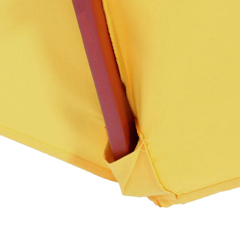 Parasol de jardin Ø 3 m avec mât en bois et toile polyester UV50 coloris jaune 04_0010795