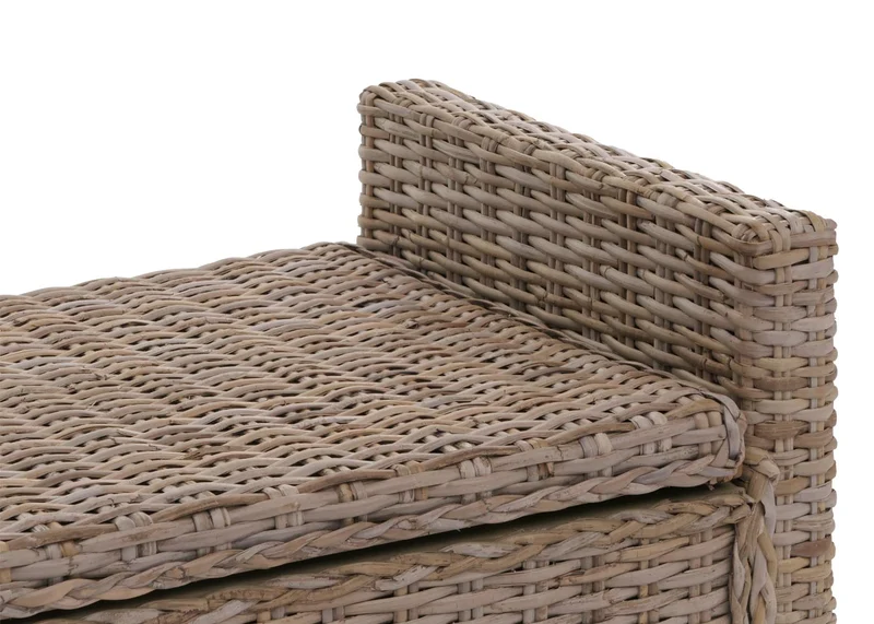 Coffre de rangement avec coussin banc coffre 88 cm en kubu rattan gris brun 04_0006459