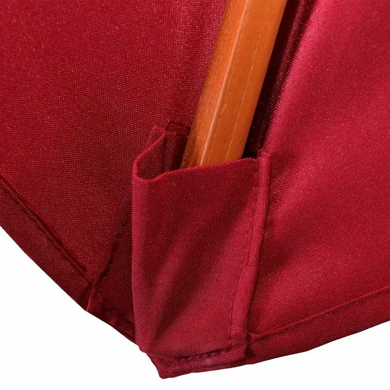Parasol de jardin Ø 3m polyester/bois bordeaux 04_0003812