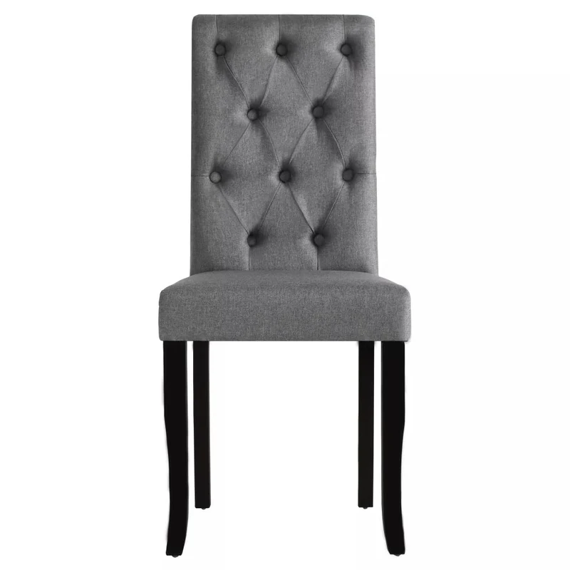 Lot de 6 chaises de salle à manger cuisine design élégant et intemporel en tissu gris foncé CDS022443