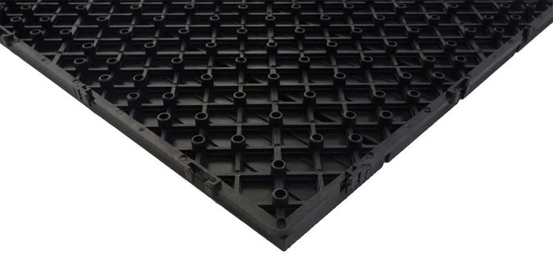 Dalles de sol wpc clipsables effet bois 3d anthracite 50x50 cm lot de 4 = 1 m² pour balcon et terrasse 04_0010816