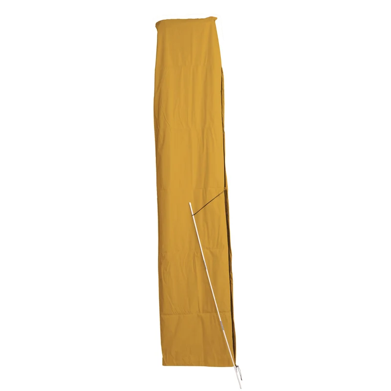 Housse de protection pour parasol rectangulaire 240 x 60 x 40 cm pratique finition mate en polyester jaune 04_0010571