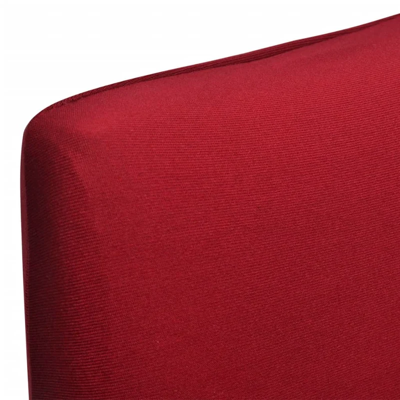 Housse de chaise droite extensible 4 pcs Bordeaux DEC022369
