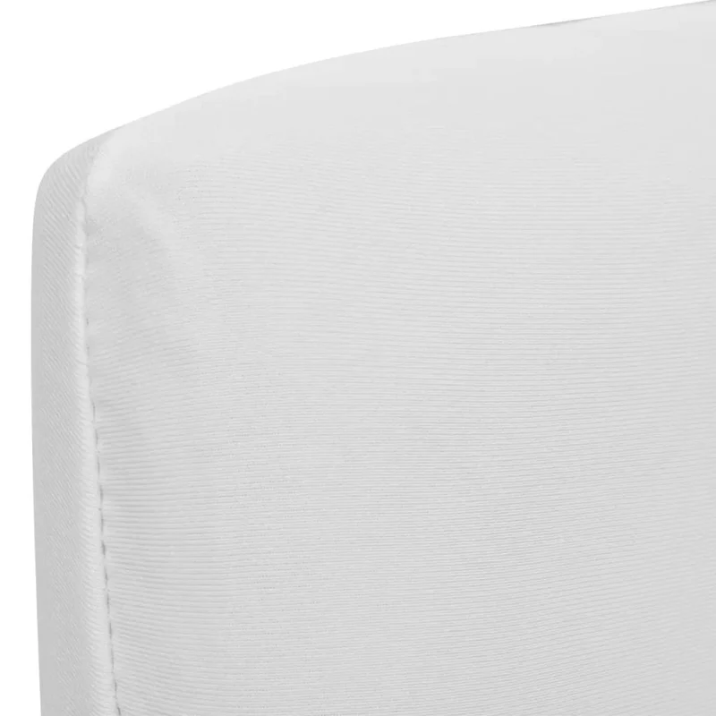 6 housses de chaise dos droit extensibles blanches DEC022287